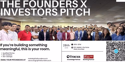 The Founders X Investors Pitch | 28 June | Mumbai